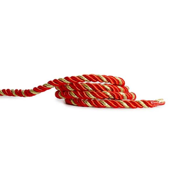 Metallic Rope |  Metallic Rope Red And Gold (6mmx10m) Craft Cord Assorted Colours