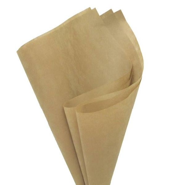 Milano Cello Wrap |  Cello Milano 40mic Natural (50x70cm) Pack 100 Flower Wrap Brown