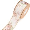 Mother’s Day Ribbons |  Cotton Ribbon Vintage Floral Flowers Cream (38mmx10m) Cotton Ribbons Cotton Ribbons