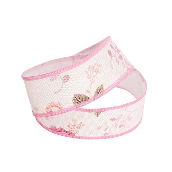 Mother’s Day Ribbons |  Cotton Ribbon Vintage Floral Flowers Dark Pink (38mmx10m) Cotton Ribbons Cotton Ribbons