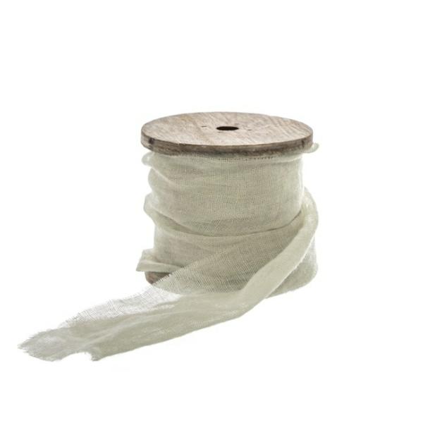 Mother’s Day Ribbons |  Ribbon With Wooden Spool Faux Silk Frayed Sage (80mmx5m) Cotton Ribbons Cotton Ribbons