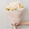 Nonwoven Flower Wrapping Paper |  Nonwoven Embossed Wrap Sheet Bamboo Champagne (50x70cm) Pk50 Flower Wrap Cream Ivory