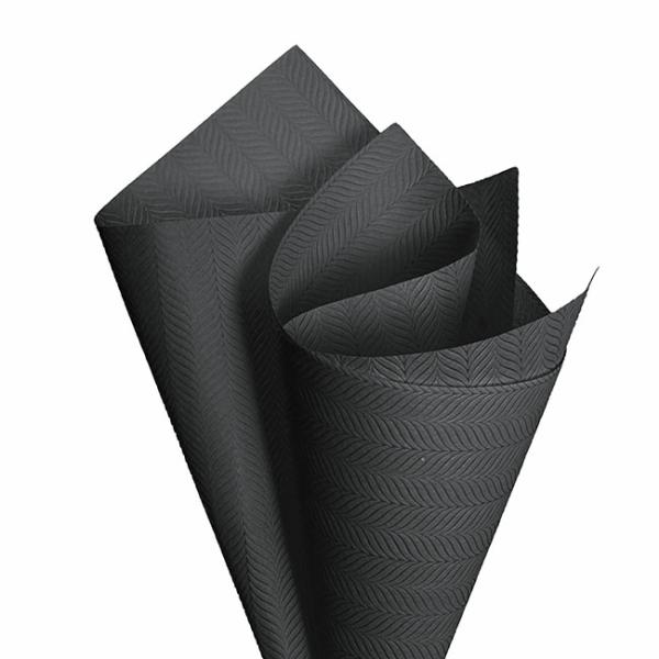 Nonwoven Flower Wrapping Paper |  Nonwoven Embossed Wrap Sheets Willow Black Pk 50 (50x70cm) Flower Wrap Black