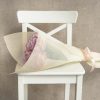 Nonwoven Flower Wrapping Paper |  Nonwoven Premium Embossed Wrap Sheets Ivory Pk 50 (50x70cm) Flower Wrap Cream Ivory