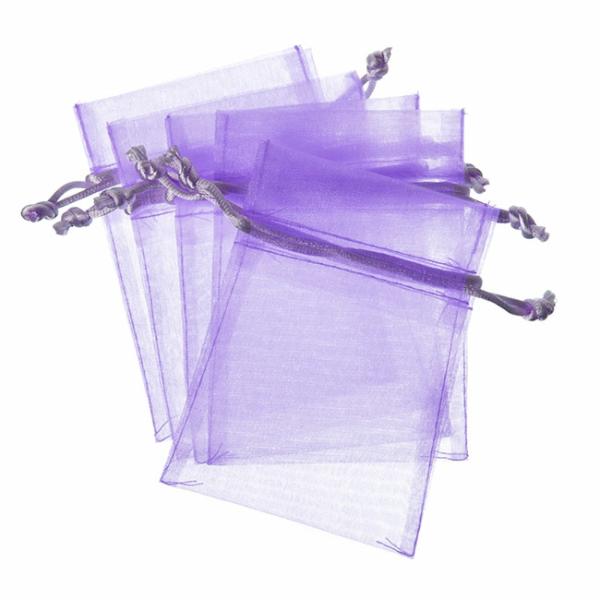 Organza Gift Bags |  Organza Gift Bomboniere Bag Med Lavender Pk10 (12.5x17cmH) Gift Bags Organza Gift Bags