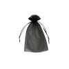 Organza Gift Bags |  Organza Gift Bomboniere Bag Medium Black Pk 10 (12.5x17cmH) Gift Bags Black