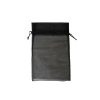 Organza Gift Bags |  Organza Gift Bomboniere Bag Medium Black Pk 10 (12.5x17cmH) Gift Bags Black