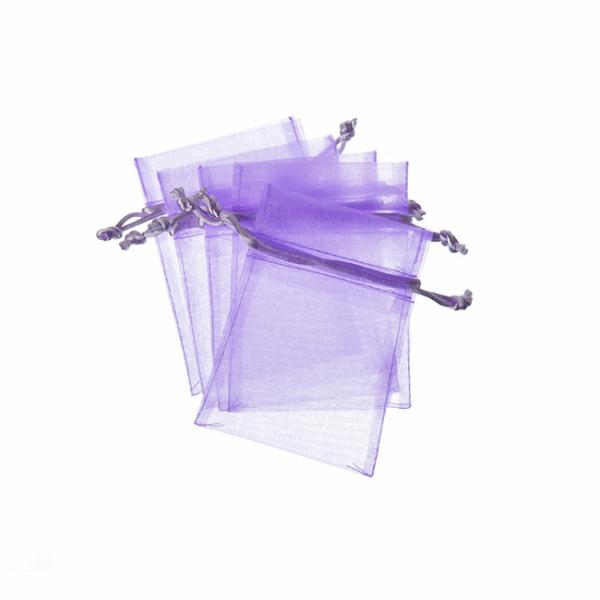 Organza Gift Bags |  Organza Gift Bomboniere Bag Small Lavender Pk10 (7.5x10cmH) Gift Bags Organza Gift Bags