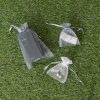 Organza Gift Bags |  Organza Gift Bomboniere Bag Small Silver Pack 10 (7.5x10cmH) Gift Bags Organza Gift Bags