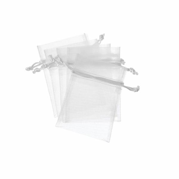 Organza Gift Bags |  Organza Gift Bomboniere Bag Small White Pack 10 (7.5x10cmH) Gift Bags Organza Gift Bags