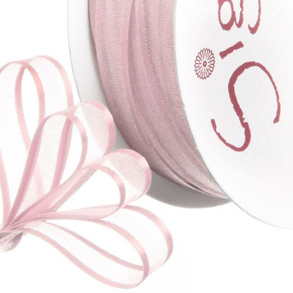 Organza Ribbons |  Ribbon Organdy Satin Edge Baby Pink (10mmx20m) Fabric & Paper Ribbons Organza Ribbons