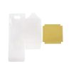 Patisserie & Cake Boxes |  Cupcake Box Clear With Base 25mic Gold (80x80x80mm) Pack 10 Acrylic & Pvc Display Gift Box Acrylic & Pvc Display Gift Box