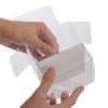 Patisserie & Cake Boxes |  Cupcake Box Clear With Base 30mic White (90x90x90mm) Pack 10 Acrylic & Pvc Display Gift Box Acrylic & Pvc Display Gift Box