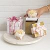 Patisserie & Cake Boxes |  Cupcake Box With Lid And Insert White Pack 4 (10x10x10cmH) Gift Boxes Patisserie & Cake Boxes