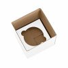 Patisserie & Cake Boxes |  Cupcake Box With Lid And Insert White Pack 4 (10x10x10cmH) Gift Boxes Patisserie & Cake Boxes