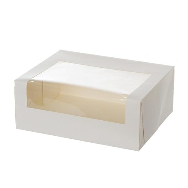 Patisserie & Cake Boxes |  Patisserie Window Box 6 Cupcakes White (255x200x100mmH) Gift Boxes Patisserie & Cake Boxes