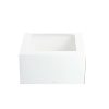 Patisserie & Cake Boxes |  Patisserie Square Window Box 9" Deep White (240x240x120mmH) Gift Boxes Patisserie & Cake Boxes