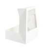 Patisserie & Cake Boxes |  Patisserie Square Window Box 11" White (280x280x100mmH) Gift Boxes Patisserie & Cake Boxes