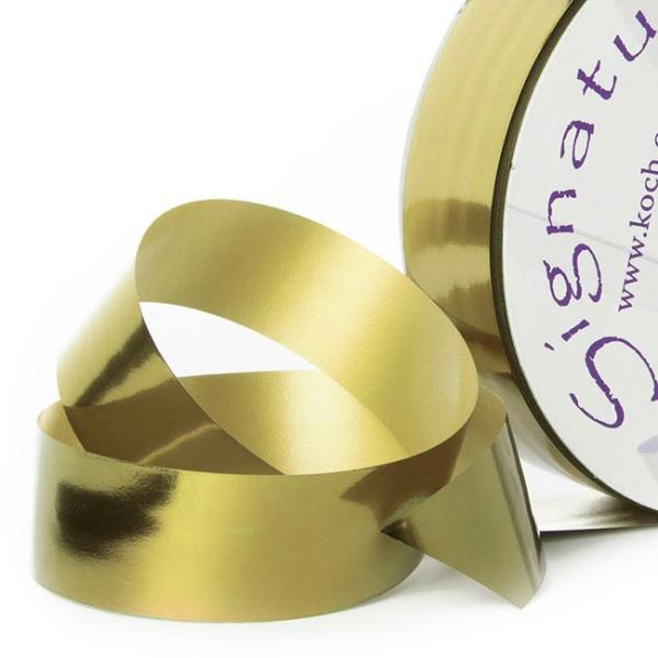 Poly Tear Ribbon |  Premium Tear Ribbon Metallic Gold (30mmx91m) Fabric & Paper Ribbons Metallic Gold