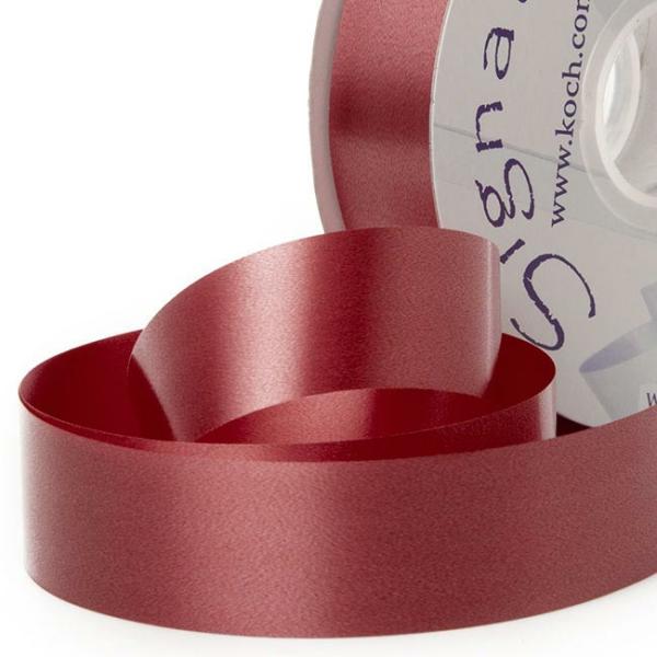 Poly Tear Ribbon |  Tear Ribbon Florists Hampers Gifts Burgundy (30mmx91m) Fabric & Paper Ribbons Dark Red