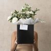 Posy Boxes |  Gift Flower Box Tall Flat Pack Black (22x22x25cmH) Flower Boxes & Bags Black