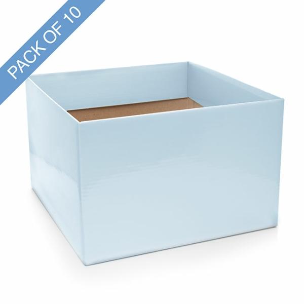 Posy Boxes |  Large Posy Box With Flap Pack 10 Baby Blue (22x14cmH) Flower Boxes & Bags Posy Boxes