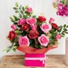 Posy Boxes |  Large Posy Box With Flap Pack 10 Hot Pink (22x14cmH) Flower Boxes & Bags Pink