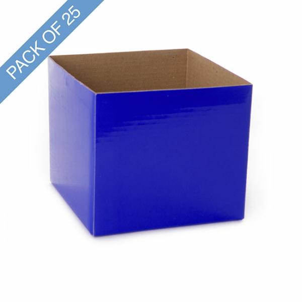 Posy Boxes |  Mini Posy Box Pack 25 Cobalt Blue (13x12cmH) Flower Boxes & Bags Blue