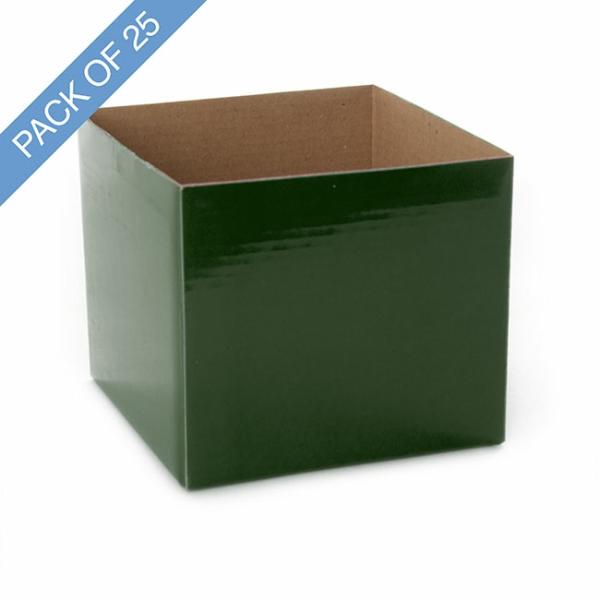 Posy Boxes |  Mini Posy Box Pack 25 Hunter Green (13x12cmH) Flower Boxes & Bags Green