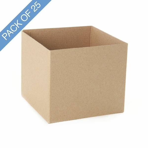 Posy Boxes |  Mini Posy Box Pack 25 Matte Kraft (13x12cmH) Flower Boxes & Bags Posy Boxes