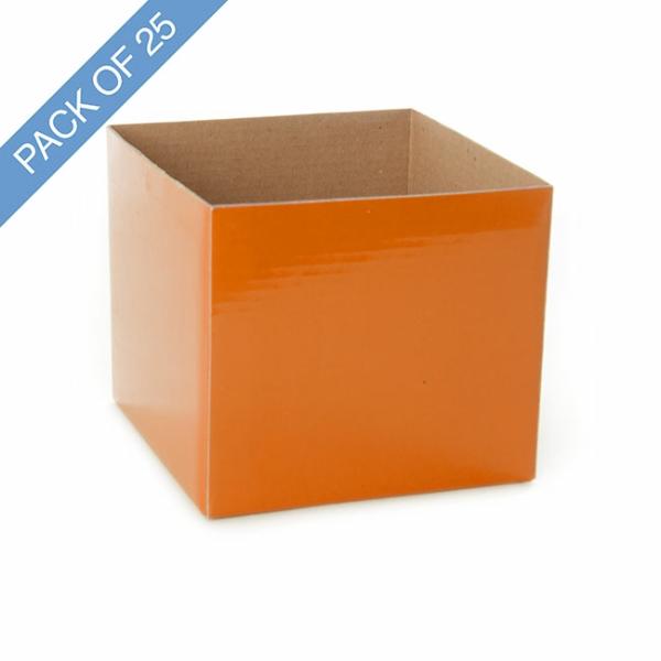 Posy Boxes |  Mini Posy Box Pack 25 Orange (13x12cmH) Flower Boxes & Bags Orange