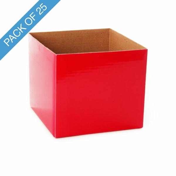 Posy Boxes |  Mini Posy Box Pack 25 Red (13x12cmH) Flower Boxes & Bags Posy Boxes