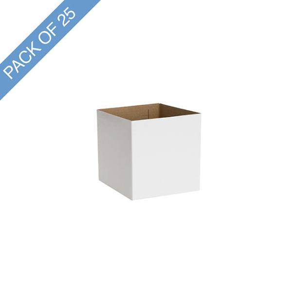 Posy Boxes |  Posy Box Petite Mini White Pack 25 (10x10x10cmH) Flower Boxes & Bags Posy Boxes