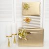 Pull Bows |  Ribbon Pull Bow Pom Pom Metallic Gold (18mmx8.75cmD) Pack 5 Pull Bows Metallic Gold