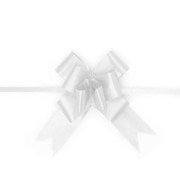 Pull Bows |  Ribbon Pull Bow White (32mmx53cm) Pack 25 Pull Bows Pull Bows