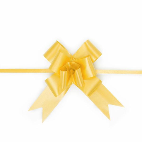 Pull Bows |  Ribbon Pull Bow Yellow (32mmx53cm) Pack 25 Pull Bows Pull Bows