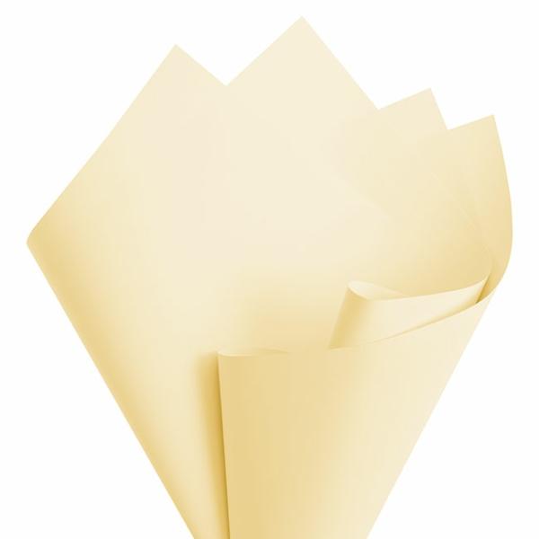 Regal Pearl Wrap Solid |  Cello Regal Pro 65mic Buttercream (50x70cm) Pack 100 Flower Wrap Cream Ivory