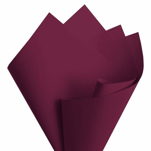 Regal Pearl Wrap Solid |  Cello Regal Pro 65mic Deep Plum (50x70cm) Pack 100 Flower Wrap Dark Red