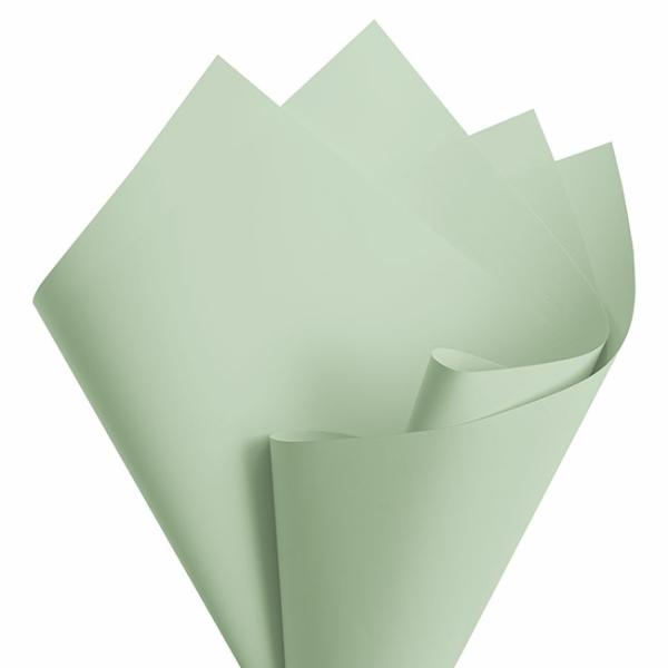 Regal Pearl Wrap Solid |  Cello Regal Pro 65mic Deep Sage (50x70cm) Pack 100 Flower Wrap Regal Pearl Wrap Solid