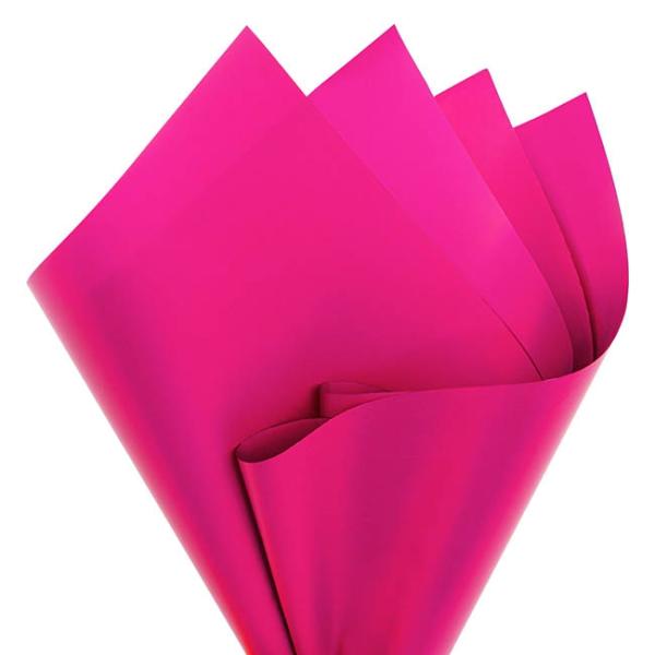 Regal Pearl Wrap Solid |  Cello Regal Pro 65mic Hot Pink (50x70cm) Pack 100 Flower Wrap Pink