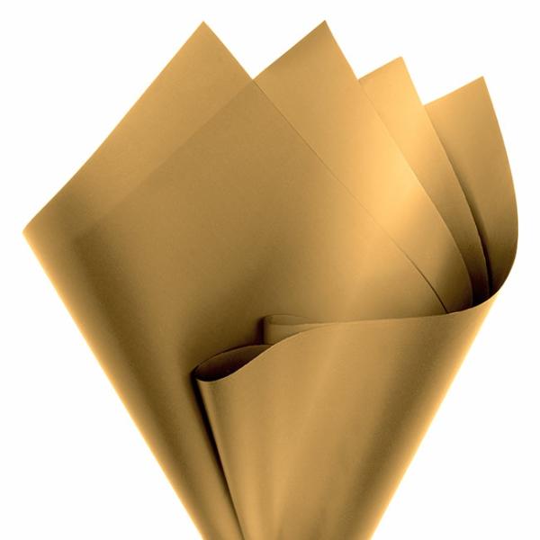 Regal Pearl Wrap Solid |  Cello Regal Pro 65mic Metallic Gold (50x70cm) Pack 100 Flower Wrap Gold