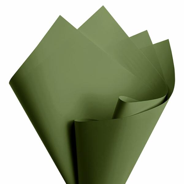 Regal Pearl Wrap Solid |  Cello Regal Pro 65mic Moss (50x70cm) Pack 100 Flower Wrap Green