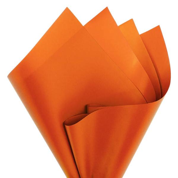 Regal Pearl Wrap Solid |  Cello Regal Pro 65mic Orange (50x70cm) Pack 100 Flower Wrap Orange