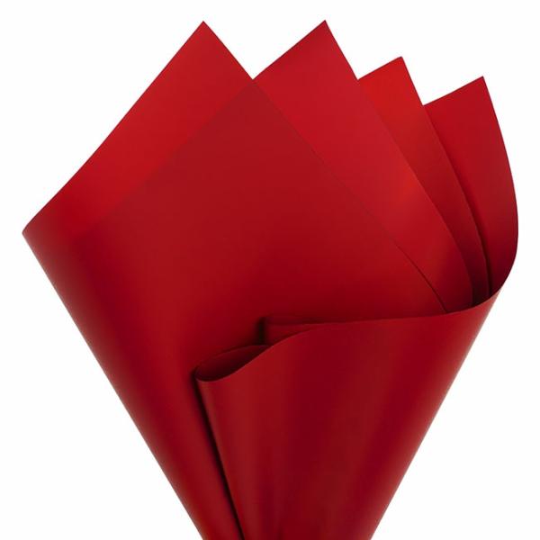 Regal Pearl Wrap Solid |  Cello Regal Pro 65mic Red (50x70cm) Pack 100 Flower Wrap Red