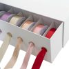 Ribbon Holder |  Ribbon Dispenser Box White (36x15x15cmH) Fabric & Paper Ribbons Ribbon Holder