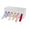 Ribbon Holder |  Ribbon Dispenser Box White (36x15x15cmH) Fabric & Paper Ribbons Ribbon Holder