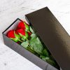 Rose Box Economy |  Glossy Half Dozen Rose Box Black (75x14x11cmH) Rose Box Economy Black