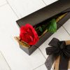 Rose Box Economy |  Glossy Rose Box Single Black (71x8x7cmH) Rose Box Economy Black