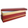 Rose Box Premium |  Luxe Matte Rose Box Dozen Red And Gold Set 2 (75x21x11cmH) Rose Boxes & Cylinders Dark Red