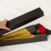 Rose Box Premium |  Matte Rose Box Single Deep Lid Black (71x8x7cmH) Rose Box Premium Black